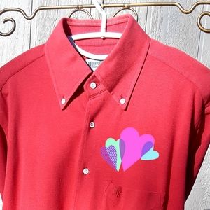 Contemporary fit red shirt